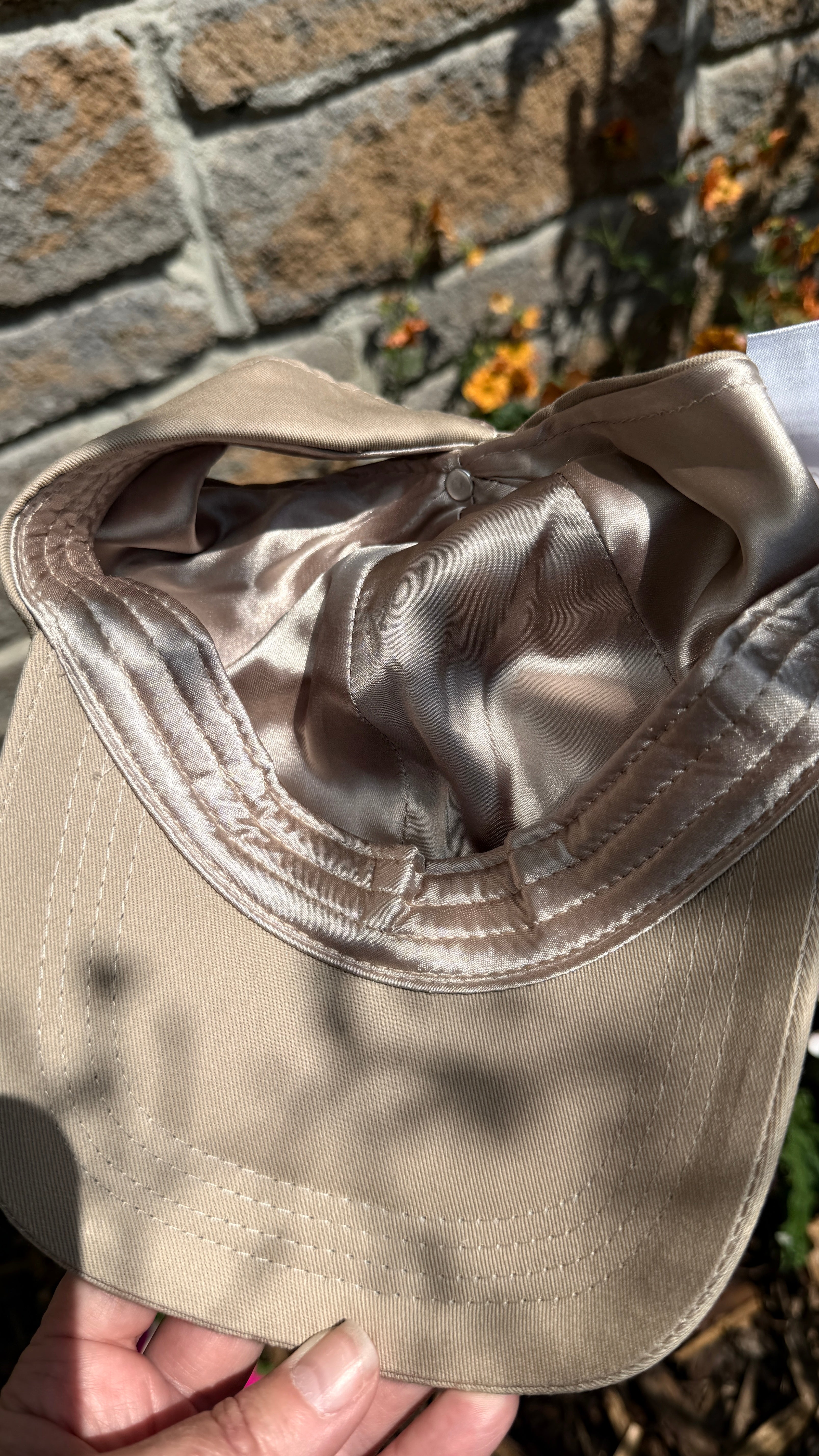 Only Curls Satin Lined Open Baseball Cap